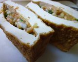 おつまみにも!厚揚げのネギ味噌はさみ焼き作り方3写真