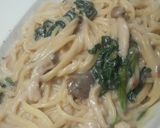 梅わさび醤油のホワイトクリームパスタ♪作り方4写真