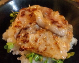 生姜みぞれだしdeもち豚の生姜焼き丼作り方7写真