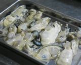 牡蠣とブロッコリーの豆鼓炒め煮作り方1写真