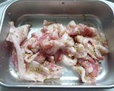 韓国風　簡単レシピ　豚バラの串焼き作り方1写真