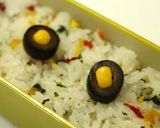 お弁当に♪～黒いお花ご飯～作り方4写真