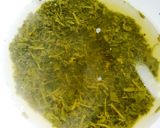 日本の緑茶葉で作るロンジン海老・龍井虾仁作り方4写真