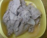 さつまいもと豚肉のおみそ汁作り方2写真