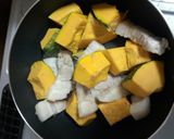 かぼちゃと豚バラ肉の煮もの作り方4写真