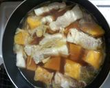 かぼちゃと豚バラ肉の煮もの作り方5写真