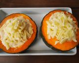 ハロウィンに♪かぼちゃとチキンのグラタン作り方13写真