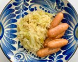 ウィンナーとキャベツのザワークラウト風作り方5写真