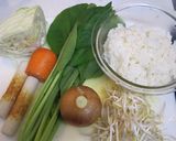 野菜たっぷりお好み焼きライス作り方1写真