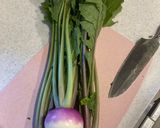 かぶの葉のピリ辛炒め作り方1写真