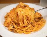 鶏ときのこのトマトソースパスタ作り方12写真