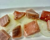 時短簡単⏰マグロのブツのカルパッチョ作り方2写真