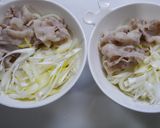 簡単！月見肉釜玉うどん作り方3写真