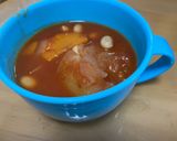 大豆とソーセージトマトスープ作り方6写真
