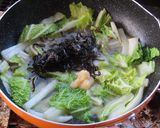 白菜とアンチョビと塩昆布のシンプルパスタ作り方7写真