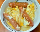朝食にも簡単！ウインナーの卵とじ作り方4写真