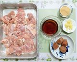 夏バテ簡単夕飯！梅鶏もも肉照り焼き和食主菜作り方1写真