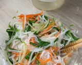 大根と水菜と蒸し大豆のサラダ♪作り方3写真
