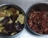 牛肉とナスの味噌炒め作り方1写真