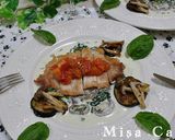 ポークソテー　とほうれん草クリームソース作り方7写真