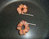 お弁当に♡お花のウインナー作り方5写真