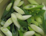 葱と豚肉と高菜漬けの土鍋蒸し作り方1写真
