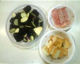 簡単☆ナスと厚揚げとベーコンの煮物♪作り方1写真
