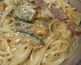 かぼちゃとスイチリのクリームパスタ♪作り方3写真