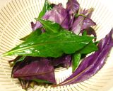 夏秋限定のお楽しみ！紫色の金時草ご飯♪作り方2写真