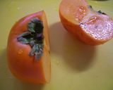 黒豆チｰズを柿に乗せて作り方2写真