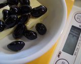 黒豆チｰズを柿に乗せて作り方4写真