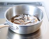 優しい風味【三陸つぼみ菜の煮浸し】卵とじ作り方2写真