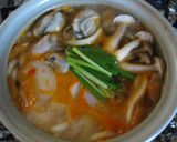 ふっくらカキ入りチゲ風煮込みうどん作り方6写真