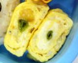 お弁当☆卵焼きインゲン入り❤作り方6写真