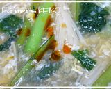 【農家のレシピ】小松菜の酸辣湯風スープ作り方5写真