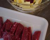 牛肉とさつま芋の炒めもの作り方1写真