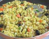 ✿黒豆入り、カレーチャーハン作り方4写真