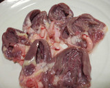 もずく　と　鶏レバー（ハツ）の和え物作り方1写真