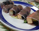 黒豆チーズとオリーブが生ハムに包まれて♪作り方3写真