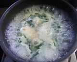 簡単、病気の日の定番母の味あったか韮玉粥作り方3写真