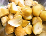 炊き込みご飯～栗・きのこ・やきとり缶～作り方2写真