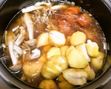 炊き込みご飯～栗・きのこ・やきとり缶～作り方4写真