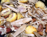 炊き込みご飯～栗・きのこ・やきとり缶～作り方6写真