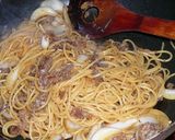 【農家のレシピ】焼き肉スパゲティ作り方4写真