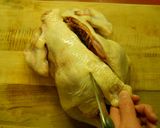 丸鶏のスパッチコック（平たく開く）方法作り方4写真