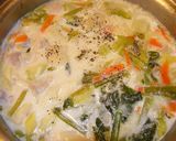 Ca＆鉄分☆　味噌バター→とんこつ鍋♬作り方4写真