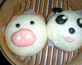 ブタさんの肉まん・パンダさんのあんまん❤作り方9写真