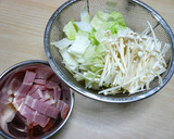 【農家のレシピ】白菜とエノキのスープ作り方1写真