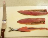 ８８円で節約お刺身＾＾秋刀魚カルパッチョ作り方4写真