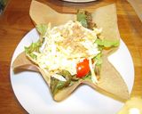 春巻きの皮で器も食べれるコブサラダ作り方4写真